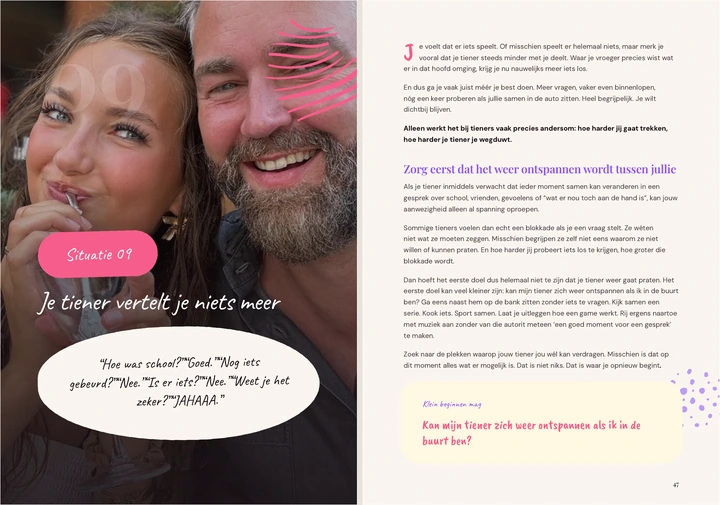 HELP-gids pagina 46 en 47: je tiener vertelt je niets meer