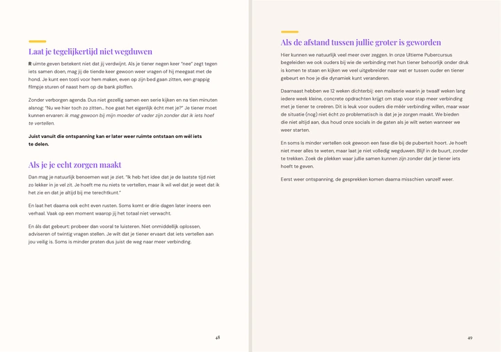 HELP-gids pagina 48 en 49: zo houd je ruimte voor contact