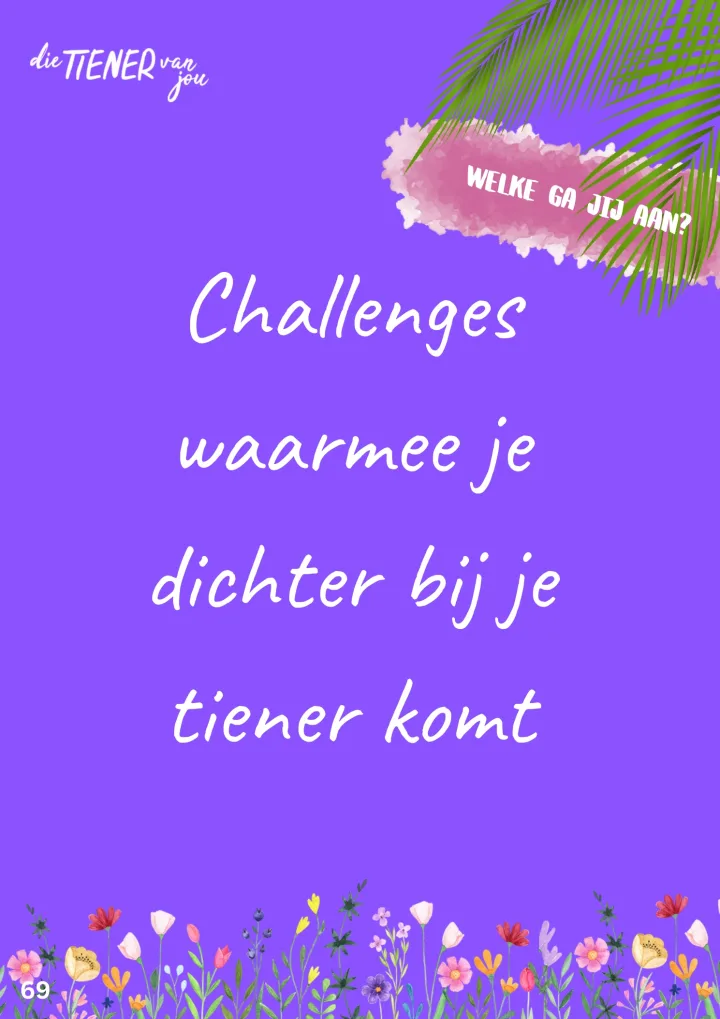 Voorbeeldpagina met challenges voor meer verbinding
